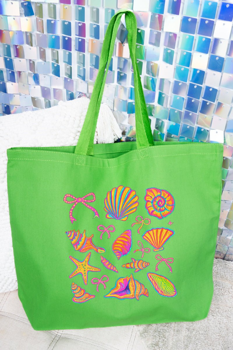 Neon By The Sea Canvas Jumbo Tote - Wholesale Accessory Market