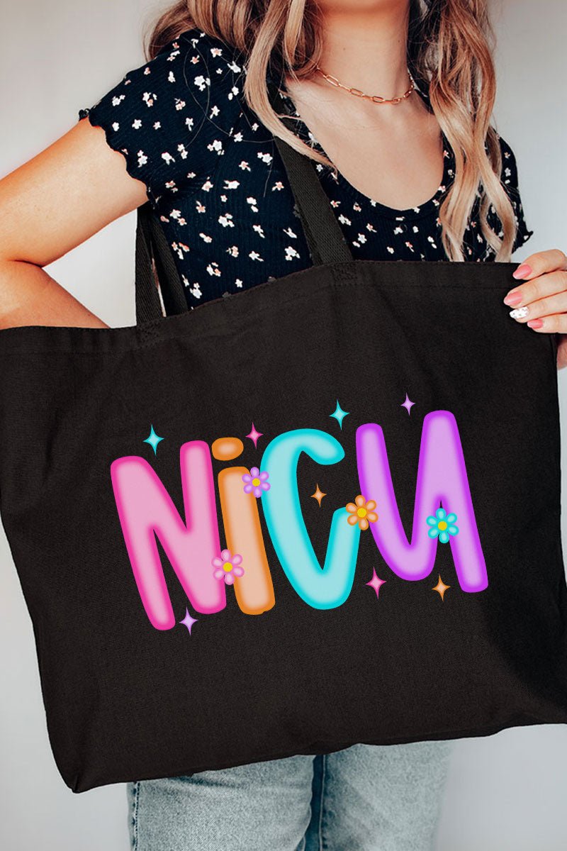 Neon Glow NICU Canvas Jumbo Tote - Wholesale Accessory Market