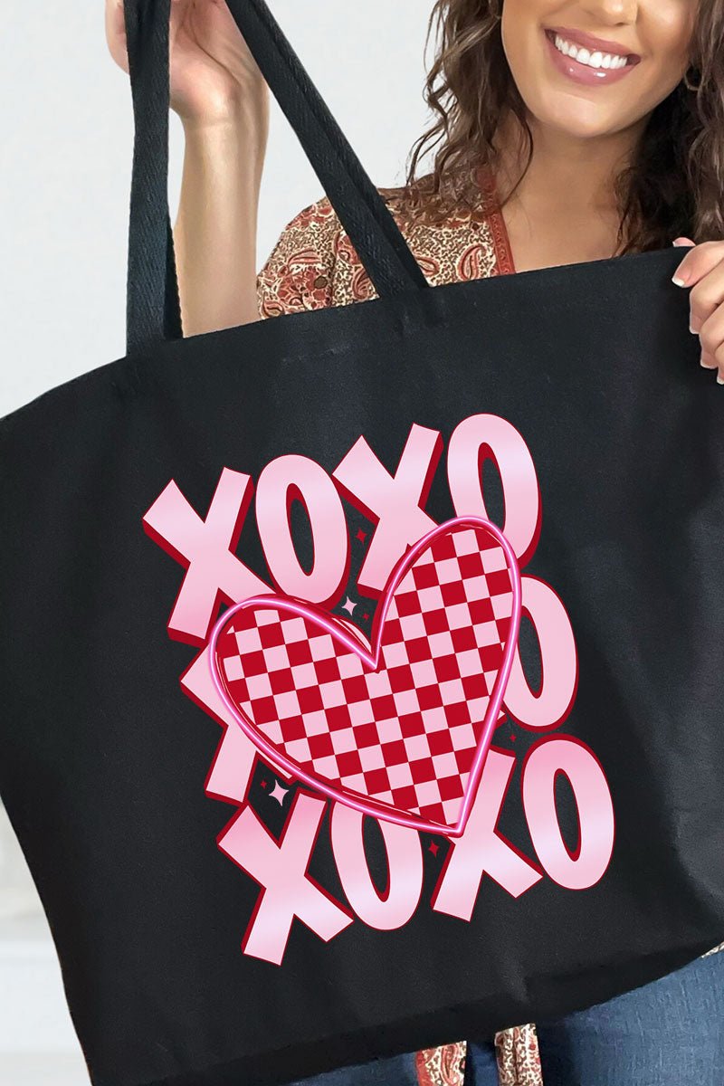 Neon XOXO Canvas Jumbo Tote - Wholesale Accessory Market