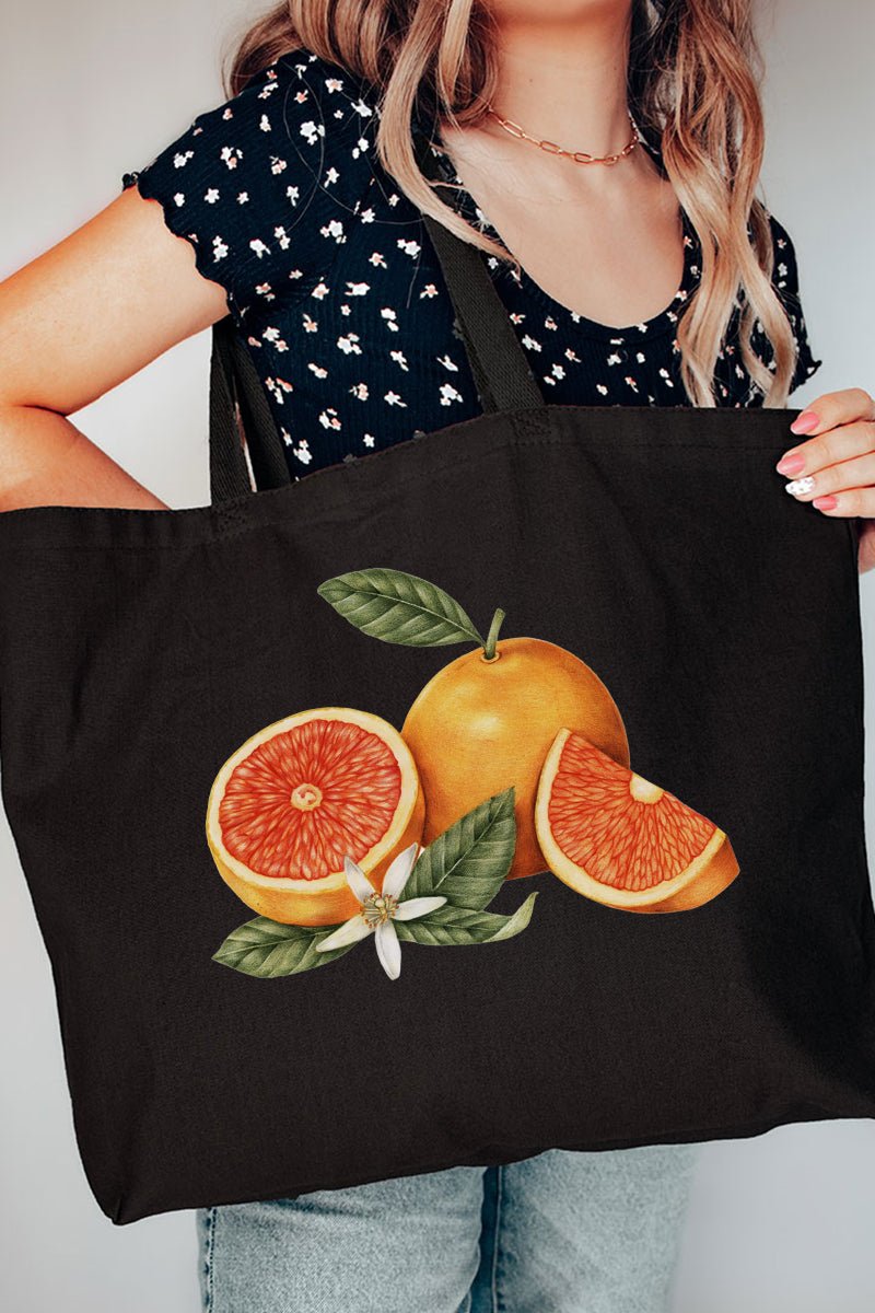 Orange Blossom Canvas Jumbo Tote - Wholesale Accessory Market