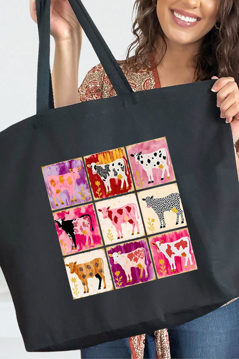 Patchwork Pastures Canvas Jumbo Tote - Wholesale Accessory Market