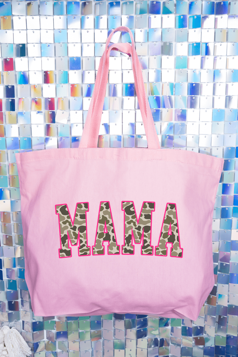 Pink Mama Camo Canvas Jumbo Tote - Wholesale Accessory Market