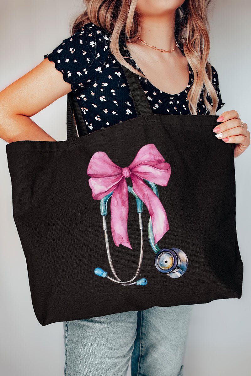 Pretty In Pulse Canvas Jumbo Tote - Wholesale Accessory Market