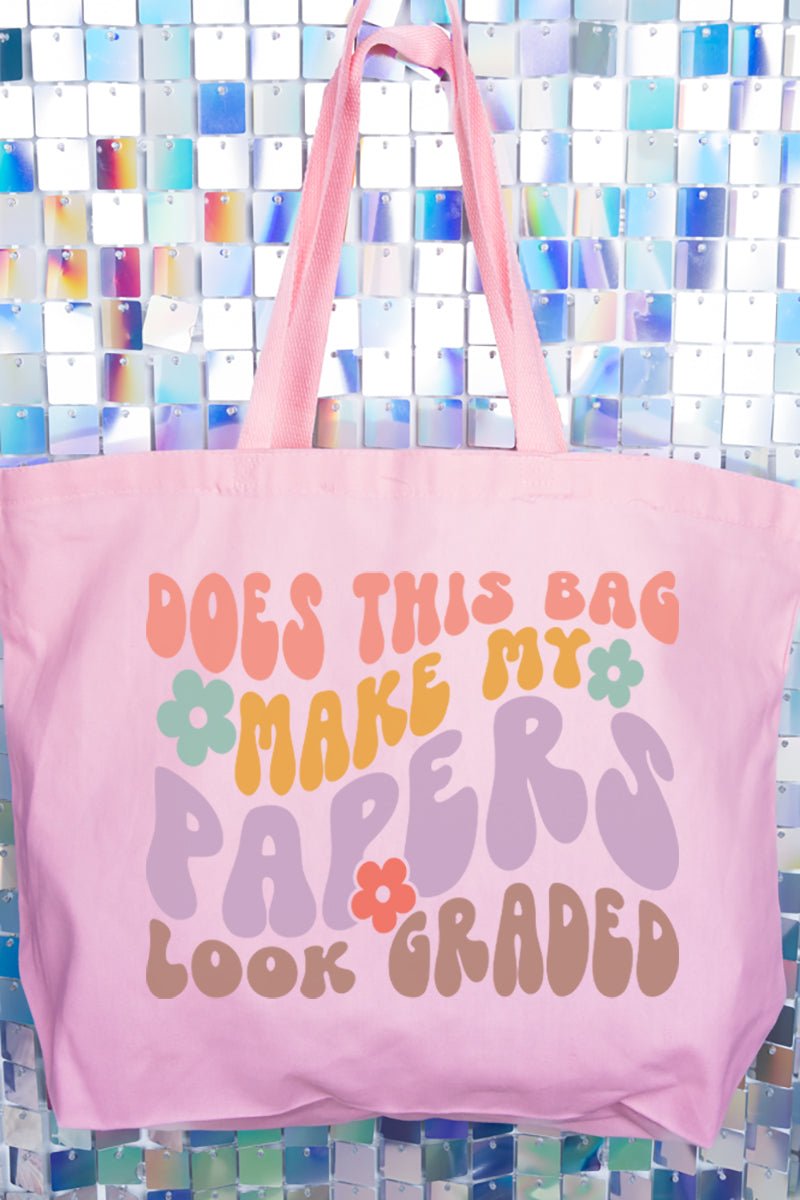 Retro Funny Teacher Canvas Jumbo Tote - Wholesale Accessory Market