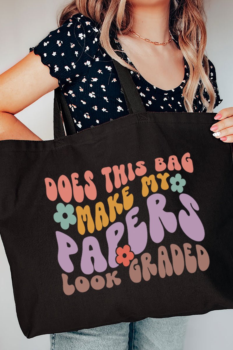 Retro Funny Teacher Canvas Jumbo Tote - Wholesale Accessory Market