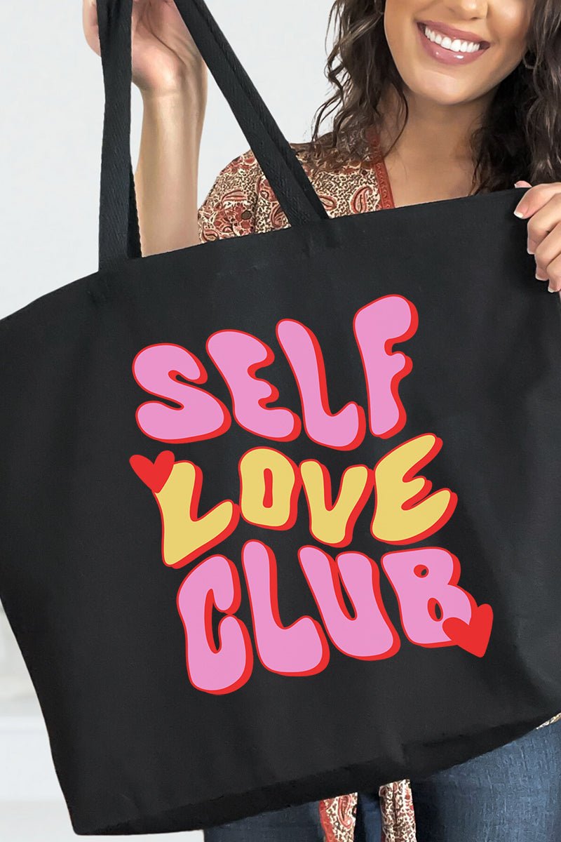 Self Love Club Canvas Jumbo Tote - Wholesale Accessory Market