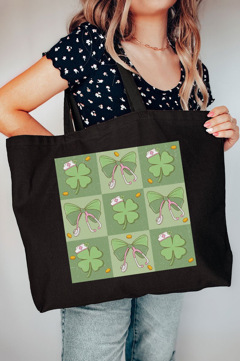 Shamrock Care Canvas Jumbo Tote - Wholesale Accessory Market