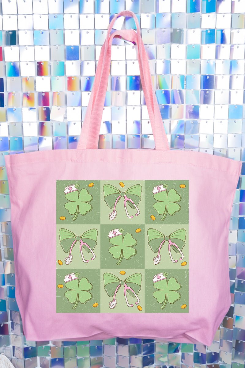 Shamrock Care Canvas Jumbo Tote - Wholesale Accessory Market