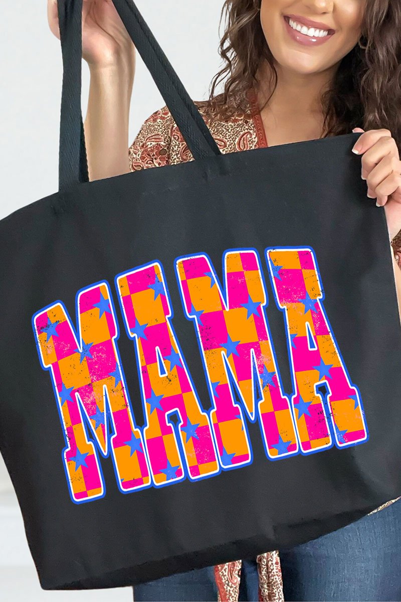 Starstruck Mama Canvas Jumbo Tote - Wholesale Accessory Market