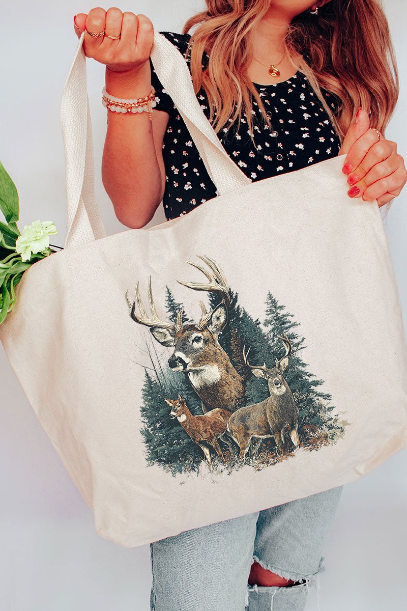 Timber Trails Canvas Jumbo Tote - Wholesale Accessory Market