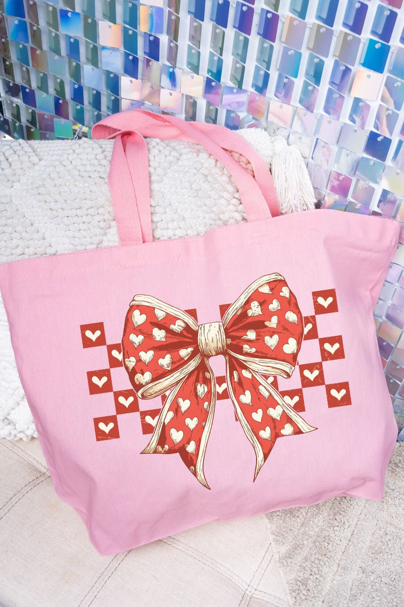 Vintage Valentine Canvas Jumbo Tote - Wholesale Accessory Market