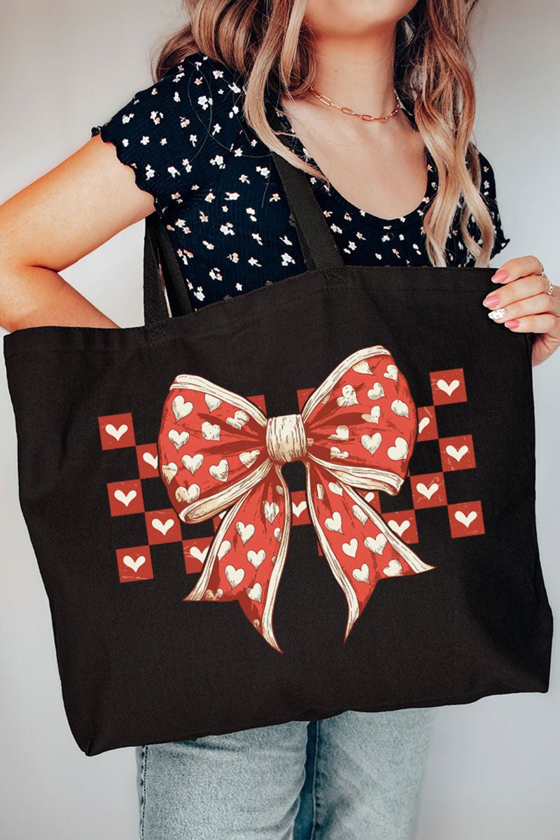 Vintage Valentine Canvas Jumbo Tote - Wholesale Accessory Market