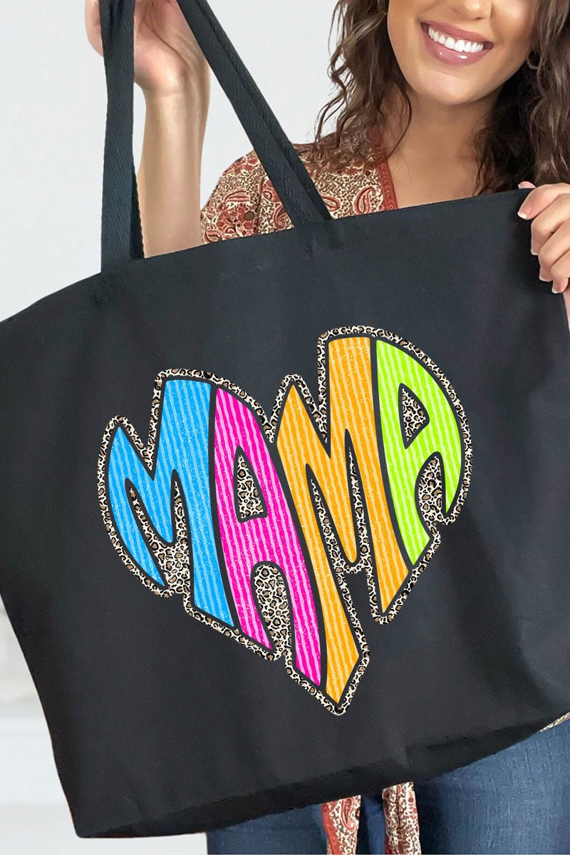 Wild Mama Bright Leopard Canvas Jumbo Tote - Wholesale Accessory Market
