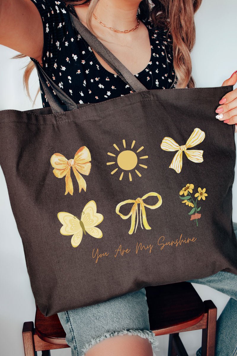 You Are My Sunshine Canvas Jumbo Tote - Wholesale Accessory Market