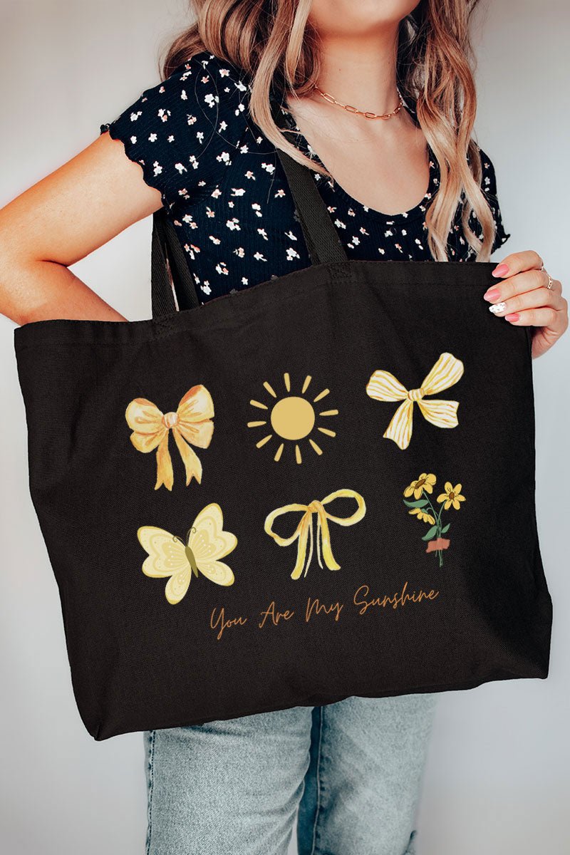 You Are My Sunshine Canvas Jumbo Tote - Wholesale Accessory Market