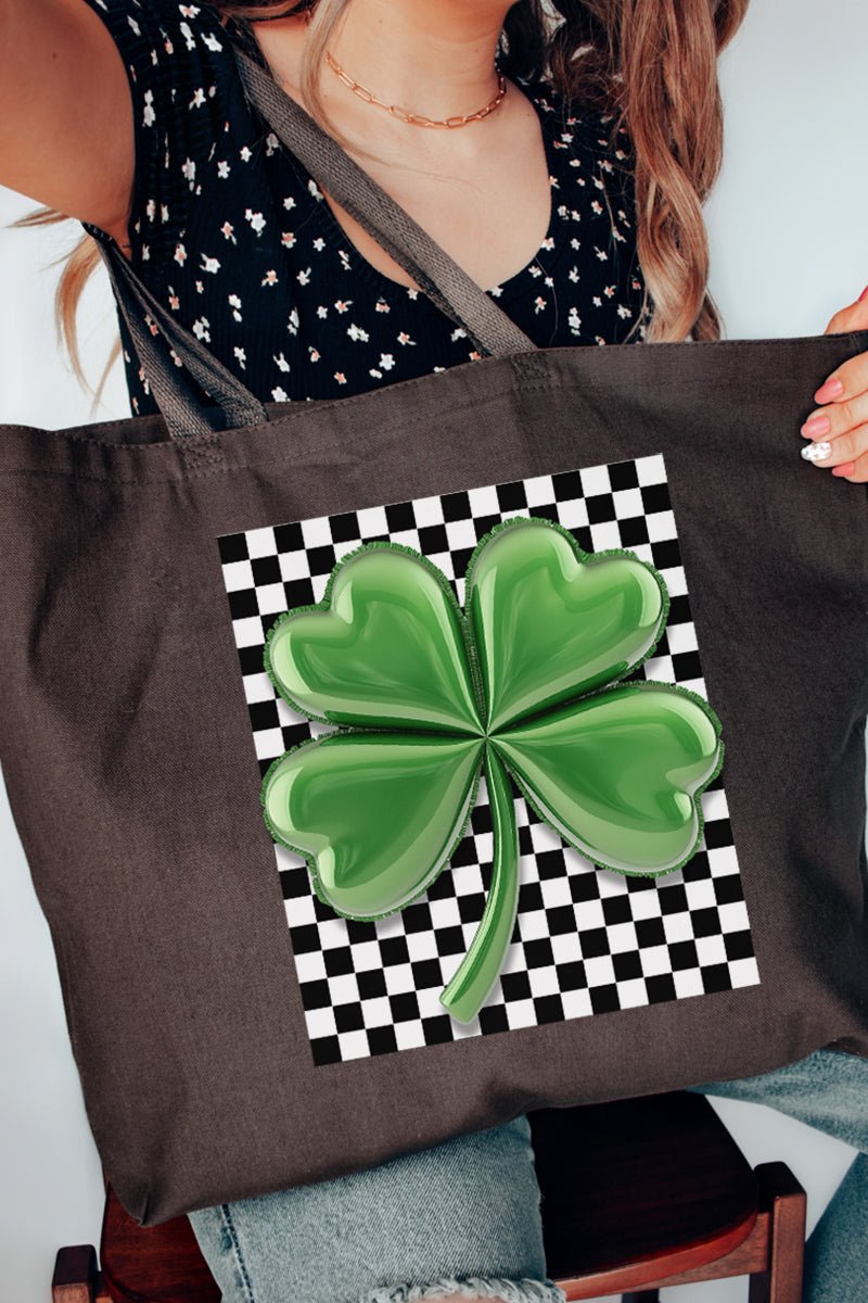 Bubble Clover Retro Canvas Jumbo Tote - Wholesale Accessory Market