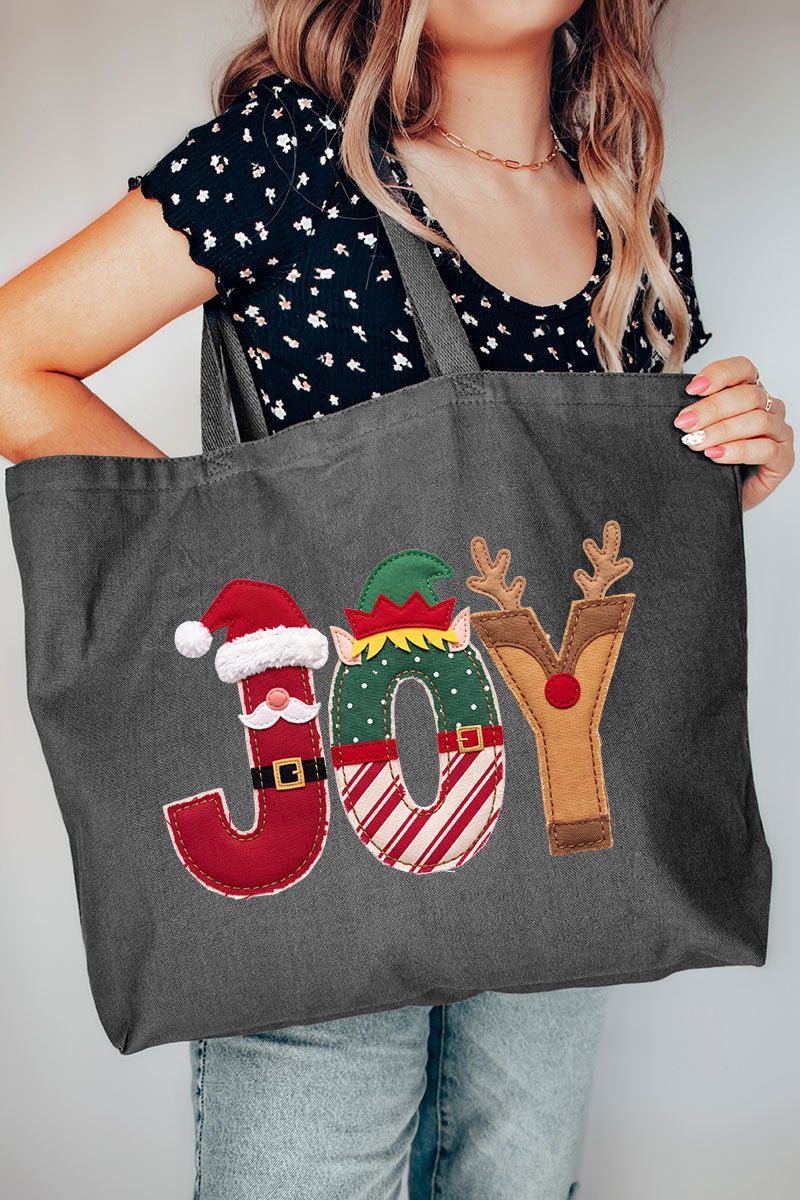 Christmas Characters Joy Canvas Jumbo Tote - Wholesale Accessory Market