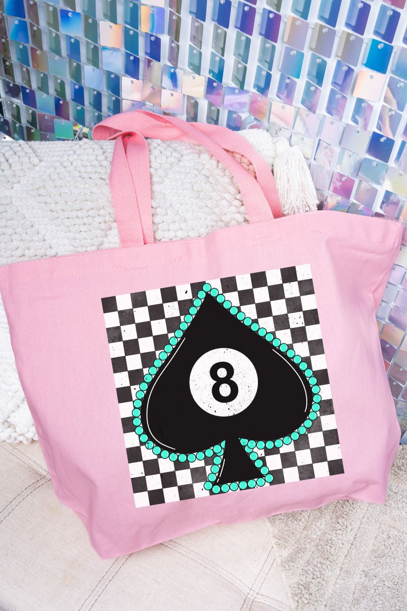 Eight Of Spades Canvas Jumbo Tote - Wholesale Accessory Market