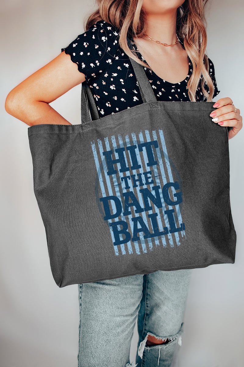 Hit The Dang Ball Canvas Jumbo Tote - Wholesale Accessory Market