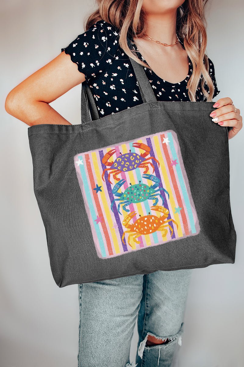 Hot Crab Summer Canvas Jumbo Tote - Wholesale Accessory Market