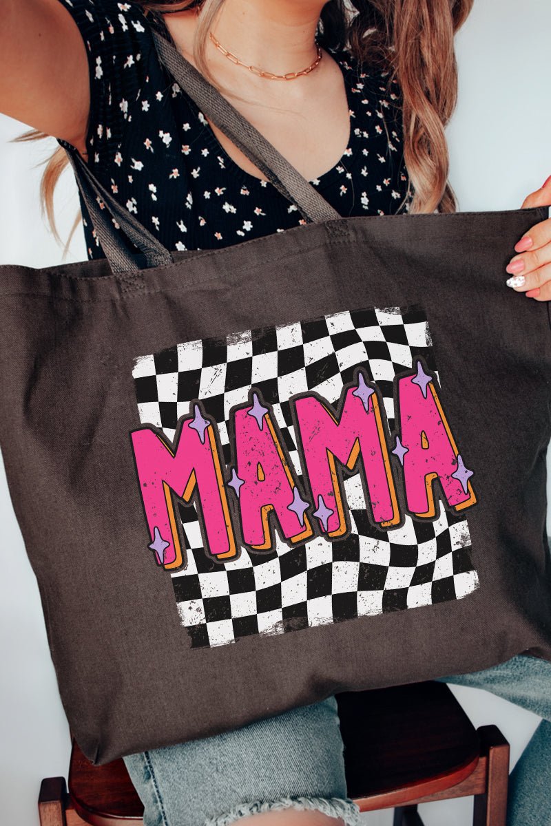 Hot Pink 90s Mama Canvas Jumbo Tote - Wholesale Accessory Market