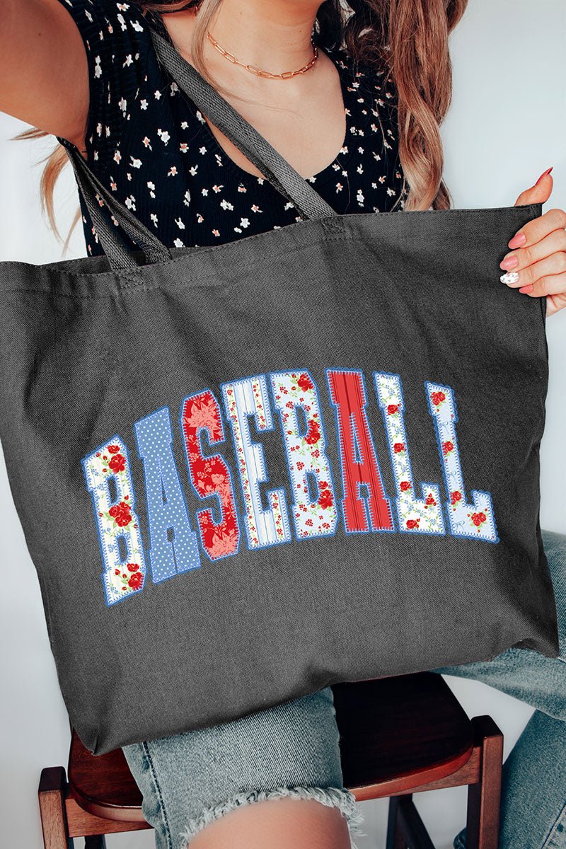 Stitched In Tradition Baseball Canvas Jumbo Tote - Wholesale Accessory Market