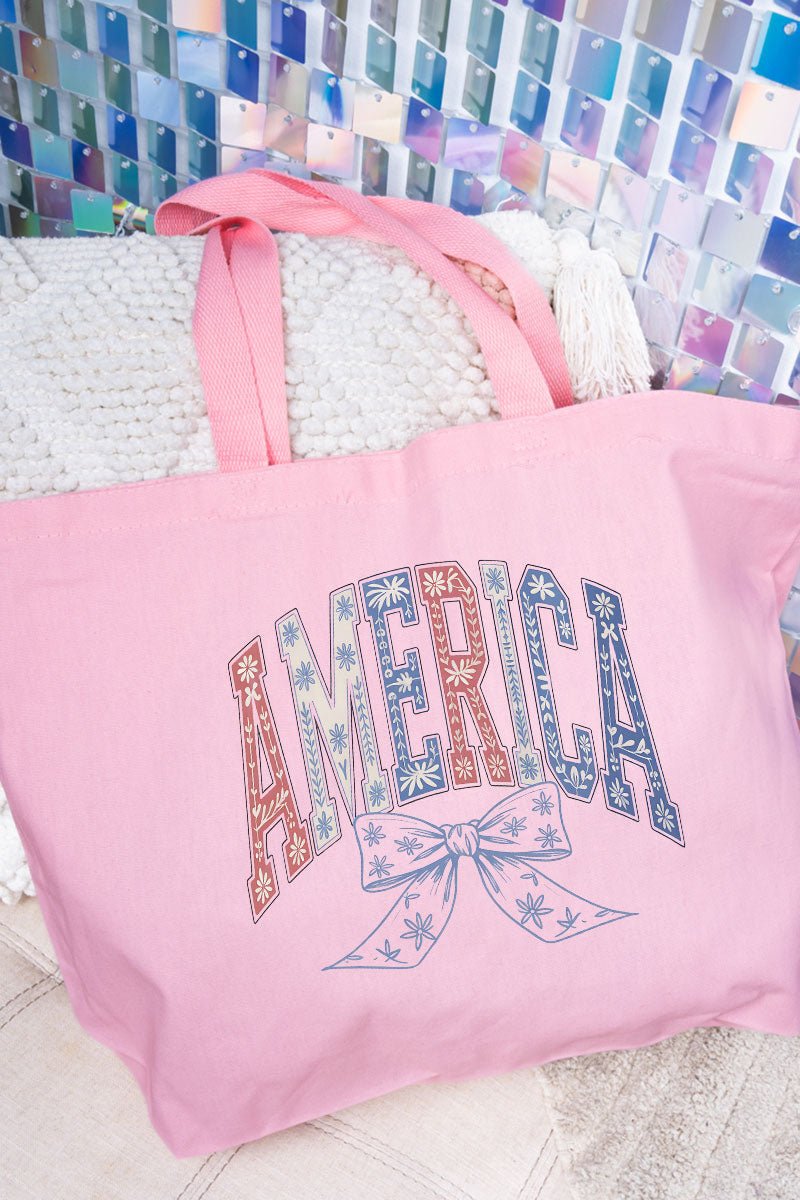 Arched America Floral Canvas Jumbo Tote - Wholesale Accessory Market