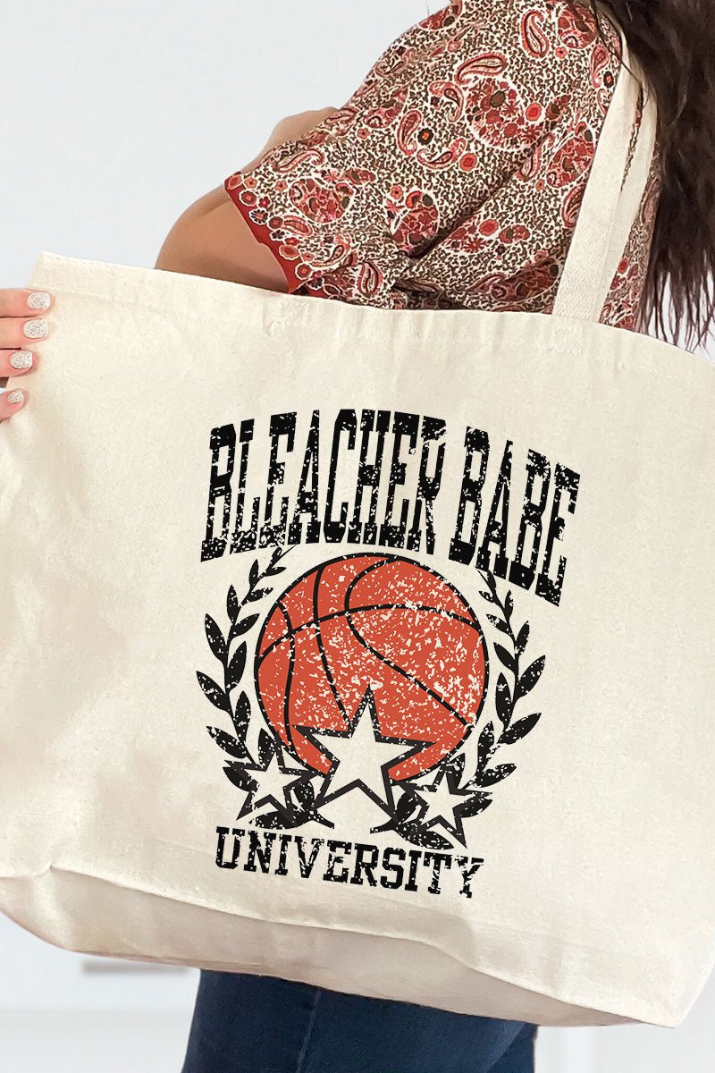 Bleacher Babe University Canvas Jumbo Tote - Wholesale Accessory Market