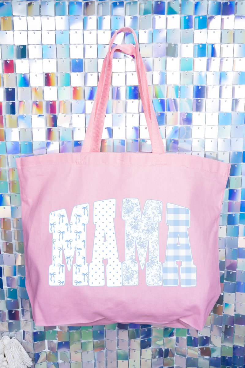 Bow And Blue Mama Canvas Jumbo Tote - Wholesale Accessory Market