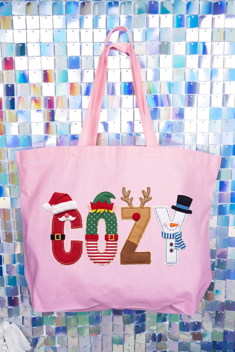 Christmas Characters Cozy Canvas Jumbo Tote - Wholesale Accessory Market
