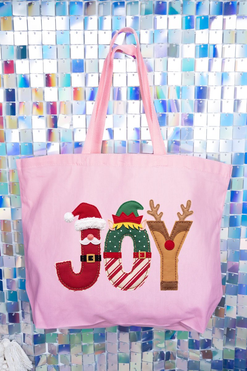 Christmas Characters Joy Canvas Jumbo Tote - Wholesale Accessory Market