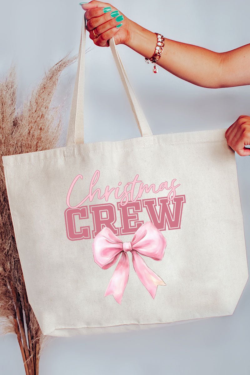 Christmas Crew Canvas Jumbo Tote - Wholesale Accessory Market