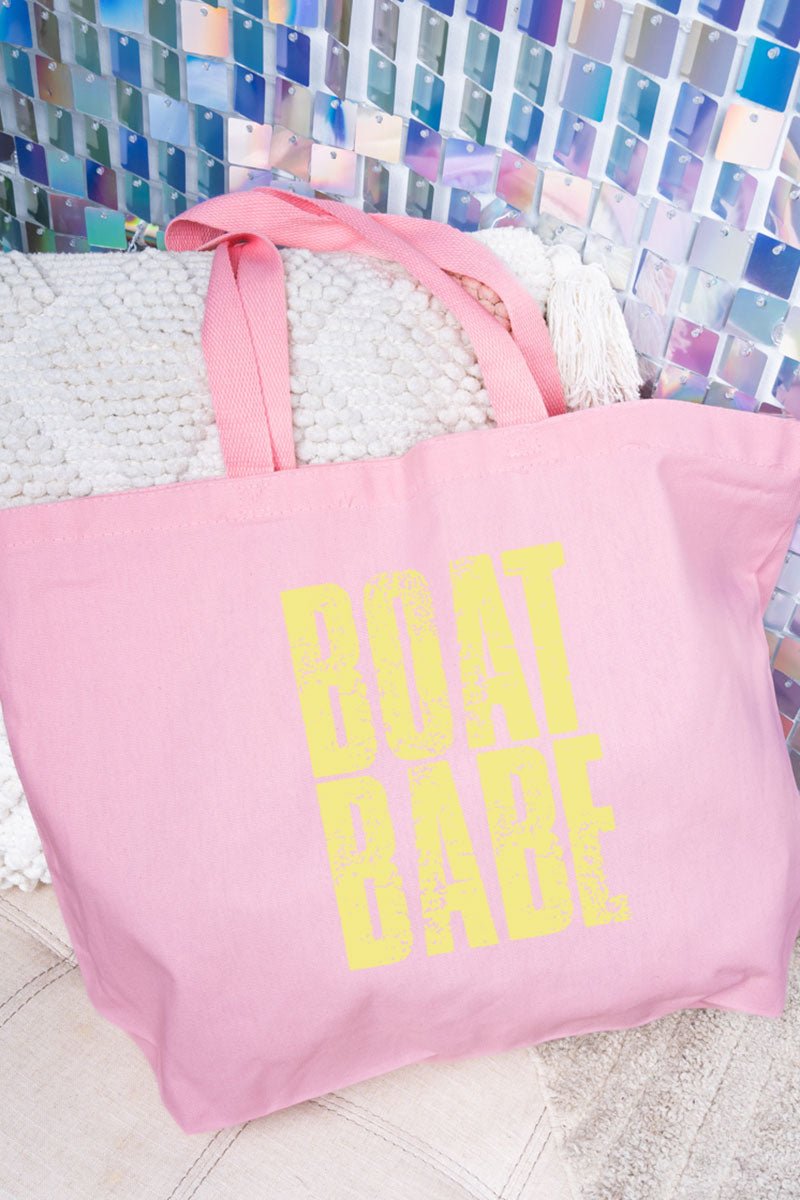 Distressed Boat Babe Canvas Jumbo Tote - Wholesale Accessory Market
