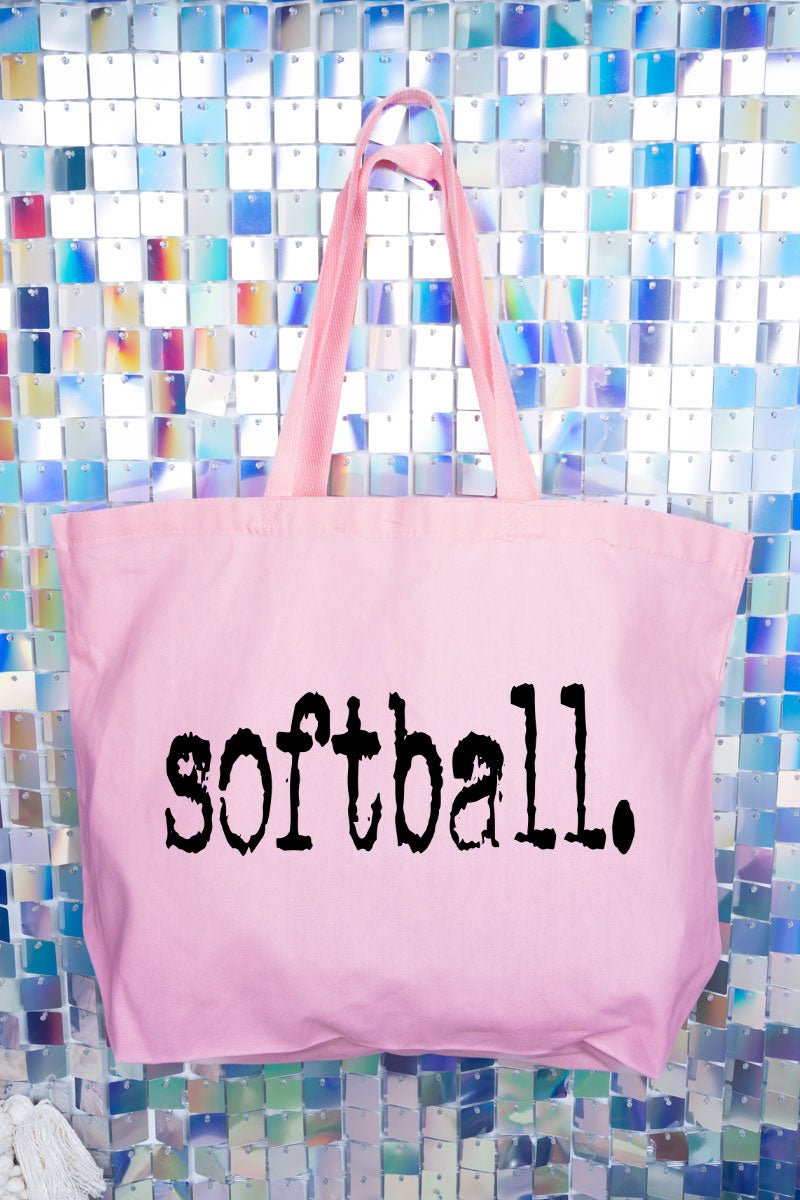 Distressed Softball. Canvas Jumbo Tote - Wholesale Accessory Market