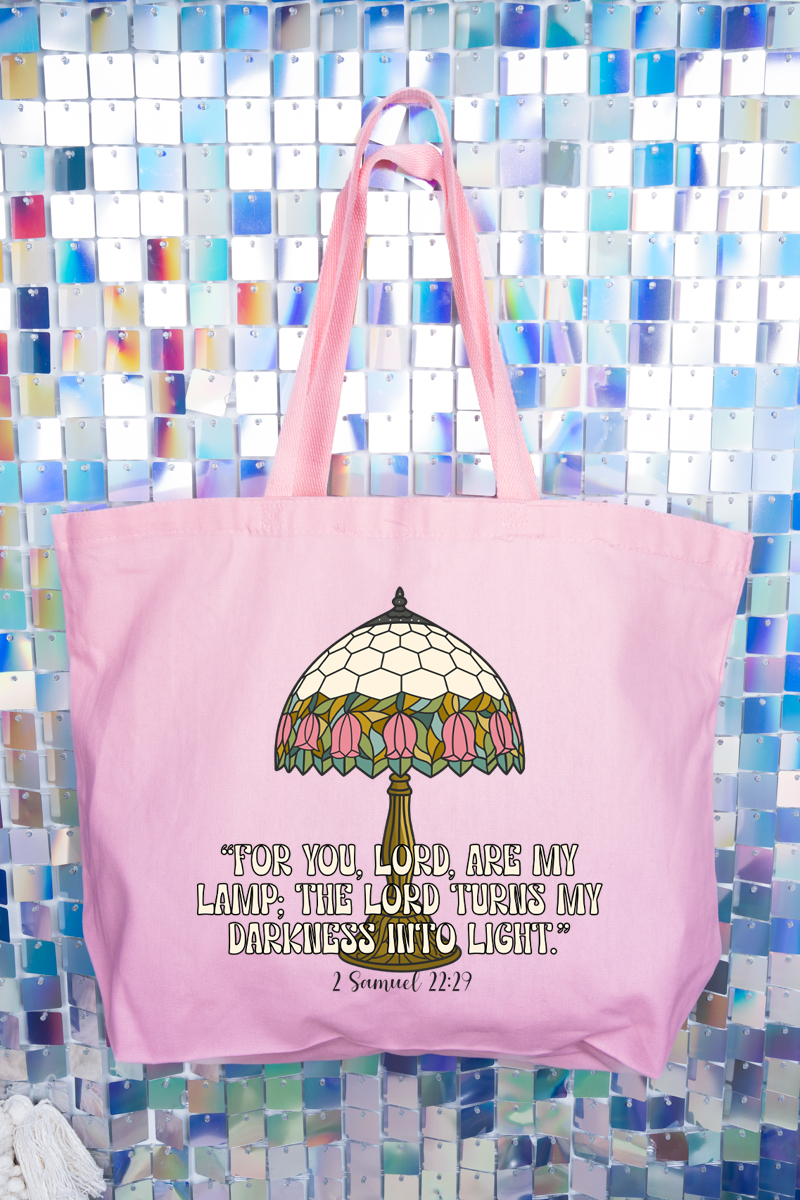 For You, Lord, Are My Lamp Canvas Jumbo Tote - Wholesale Accessory Market