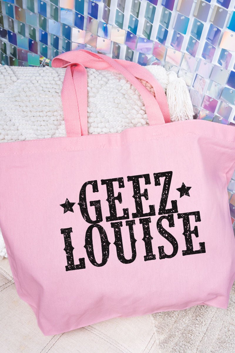 Geez Louise Canvas Jumbo Tote - Wholesale Accessory Market