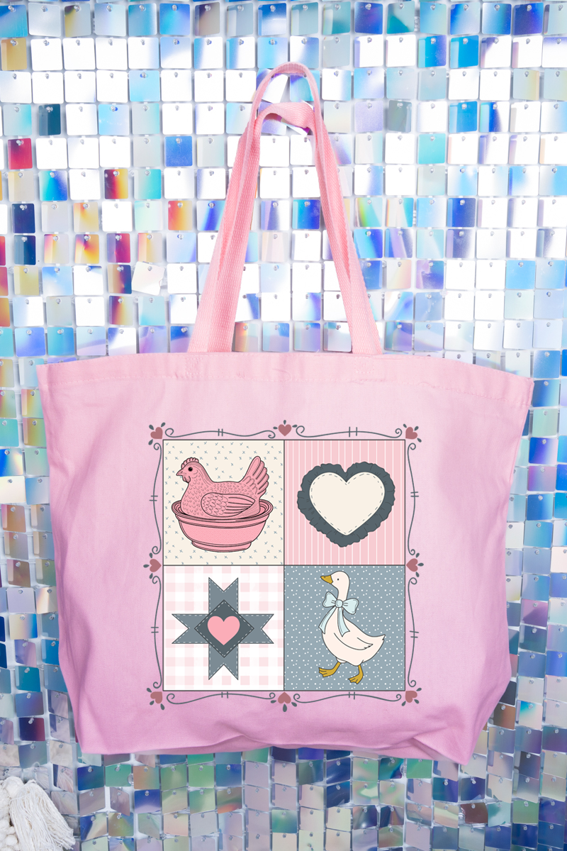 Heartfelt Goose Canvas Jumbo Tote - Wholesale Accessory Market