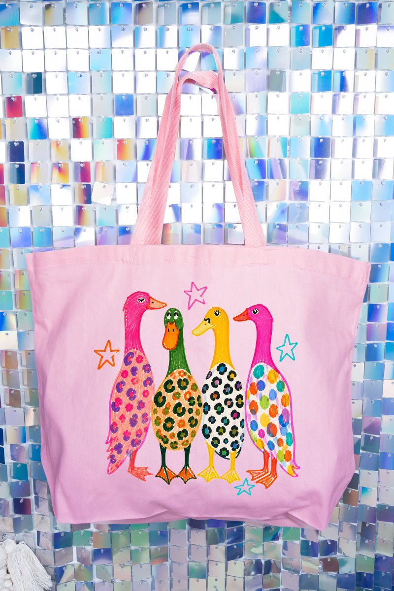 Neon Quack Pack Canvas Jumbo Tote - Wholesale Accessory Market