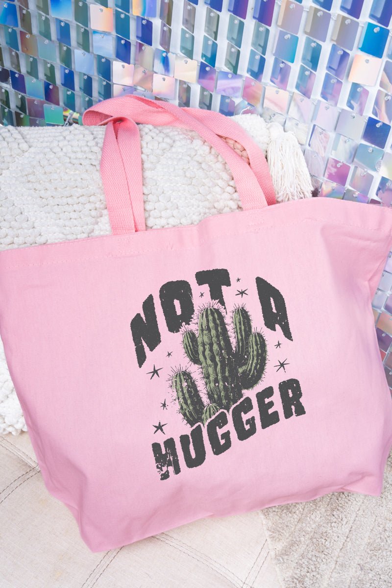 Not A Hugger Canvas Jumbo Tote - Wholesale Accessory Market