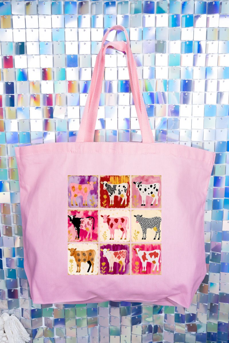 Patchwork Pastures Canvas Jumbo Tote - Wholesale Accessory Market