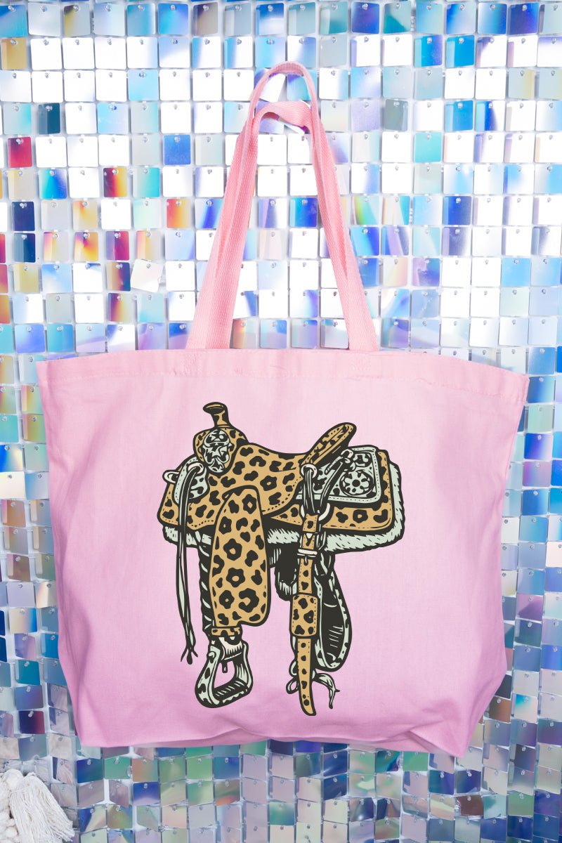 Spotted Saddle Canvas Jumbo Tote - Wholesale Accessory Market