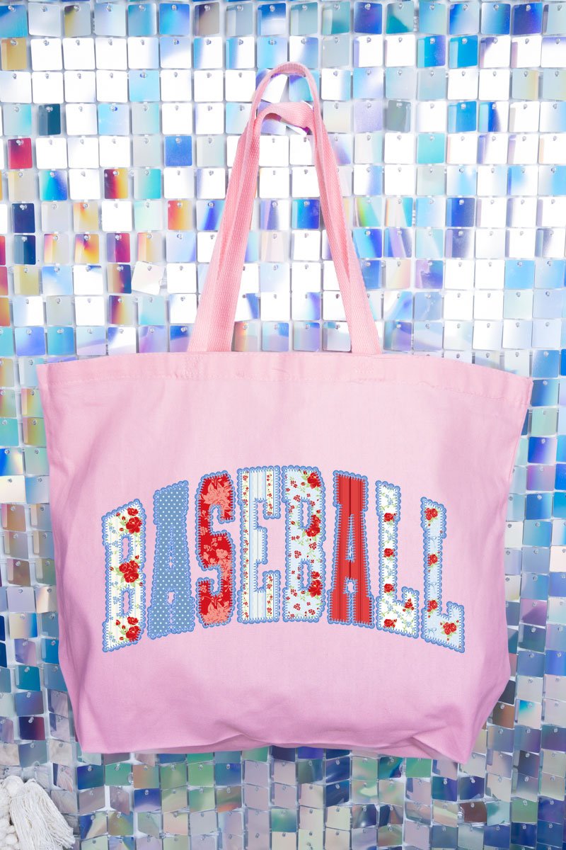Stitched In Tradition Baseball Canvas Jumbo Tote - Wholesale Accessory Market