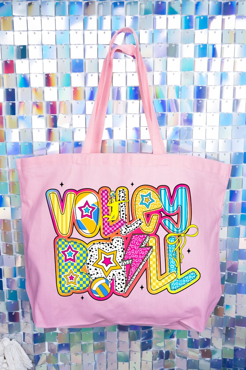 Vibrant Volleyball Canvas Jumbo Tote - Wholesale Accessory Market