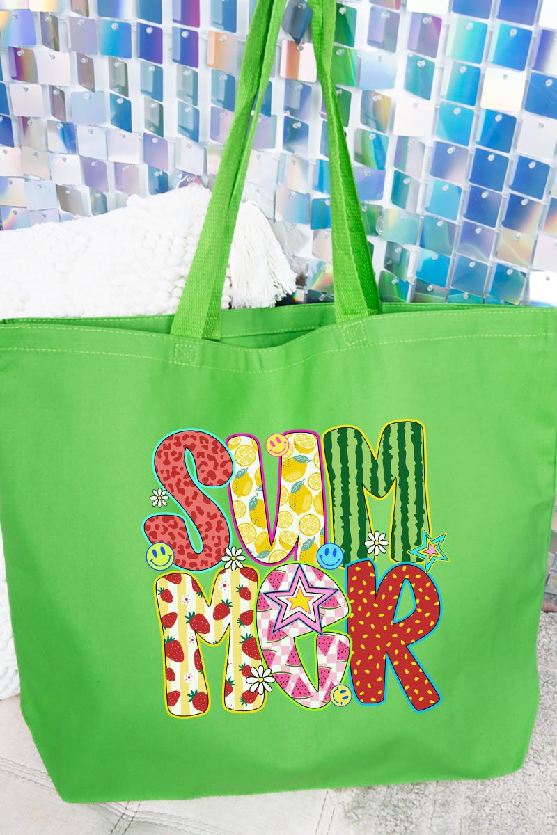 Watermelon Summer Canvas Jumbo Tote - Wholesale Accessory Market