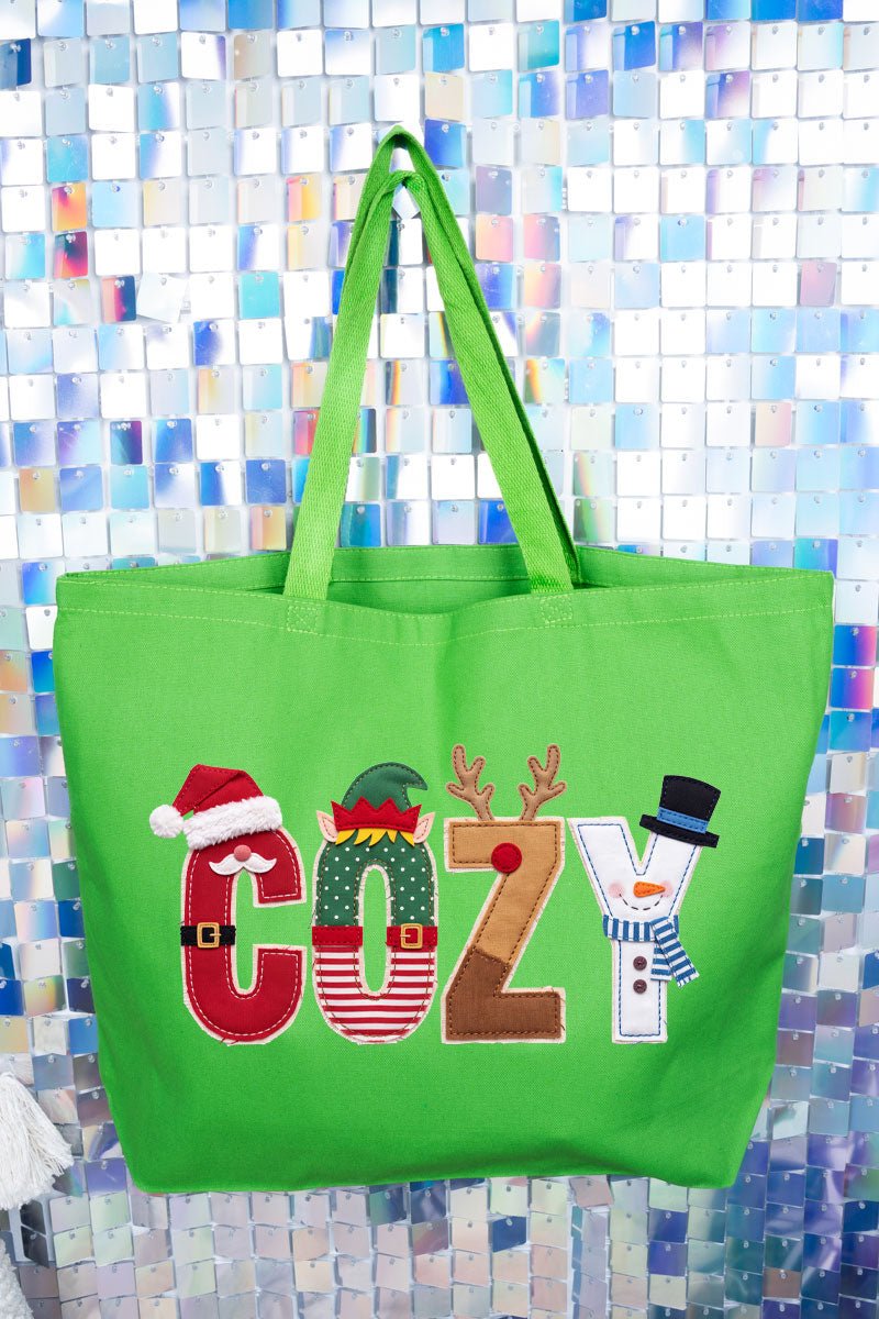 Christmas Characters Cozy Canvas Jumbo Tote - Wholesale Accessory Market