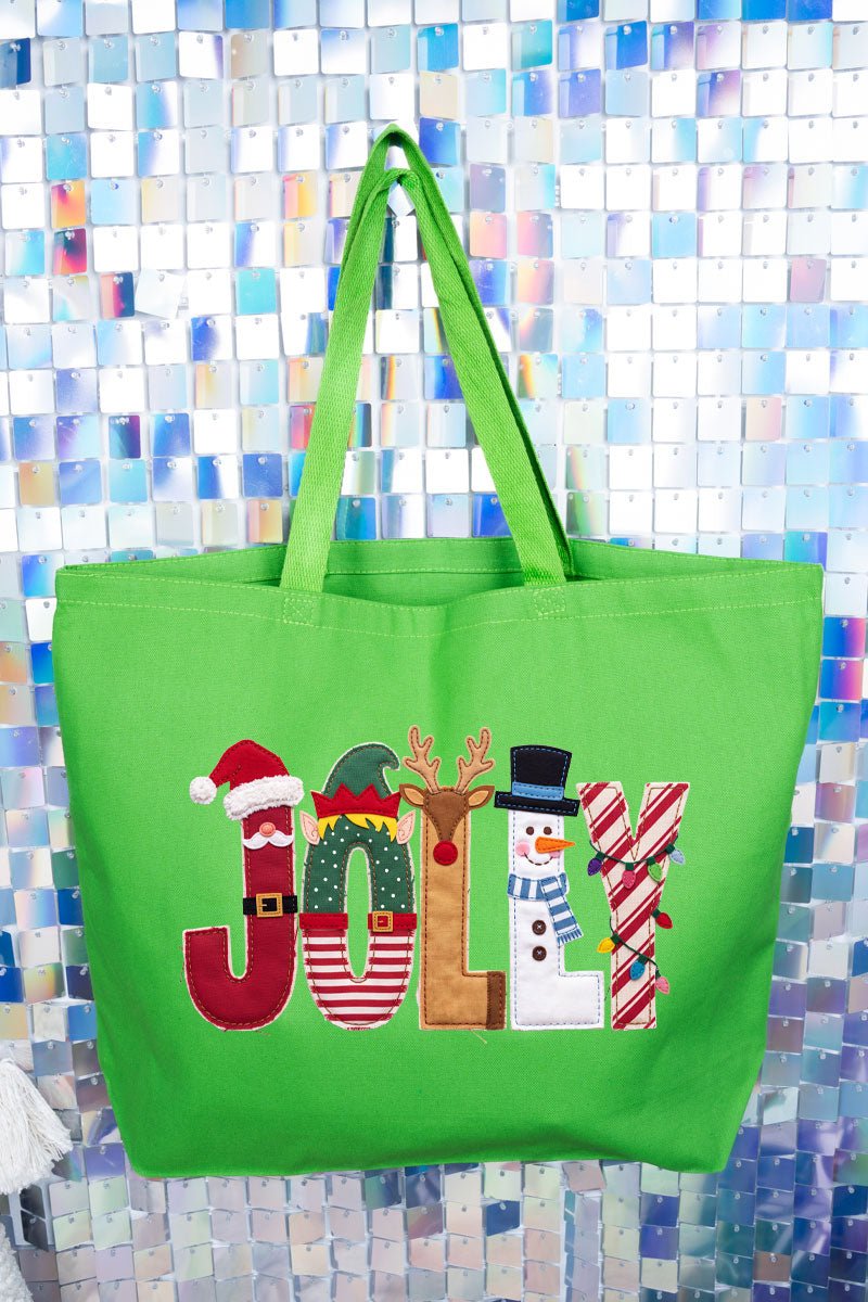 Christmas Characters Jolly Canvas Jumbo Tote - Wholesale Accessory Market