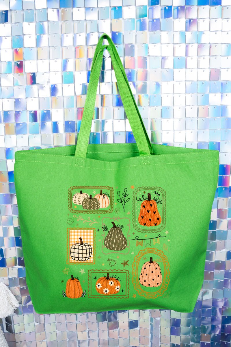 Lovely Gourd Doodles Canvas Jumbo Tote - Wholesale Accessory Market