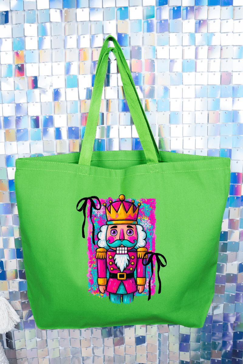 Neon Nutcracker Canvas Jumbo Tote - Wholesale Accessory Market