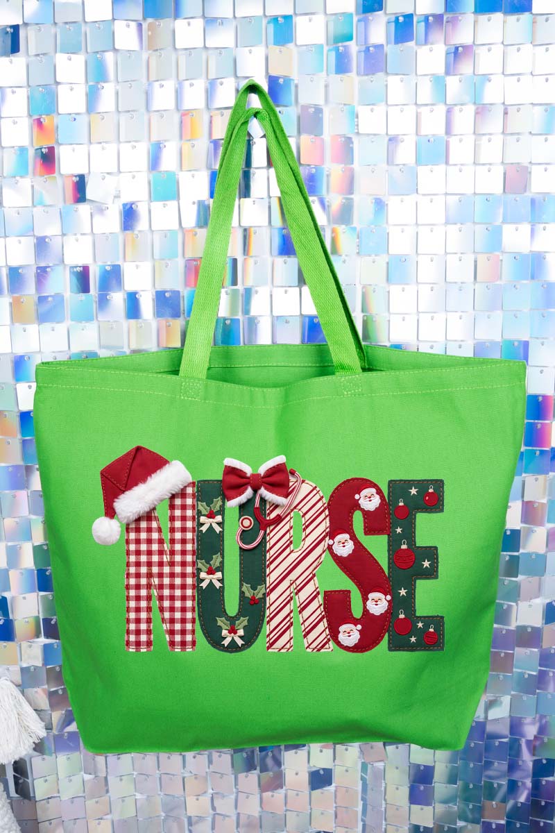 North Pole Nurse Canvas Jumbo Tote - Wholesale Accessory Market