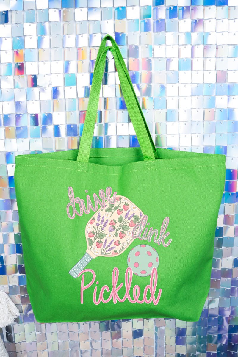 Pretty Drive Dink Pickled Pink Canvas Jumbo Tote - Wholesale Accessory Market